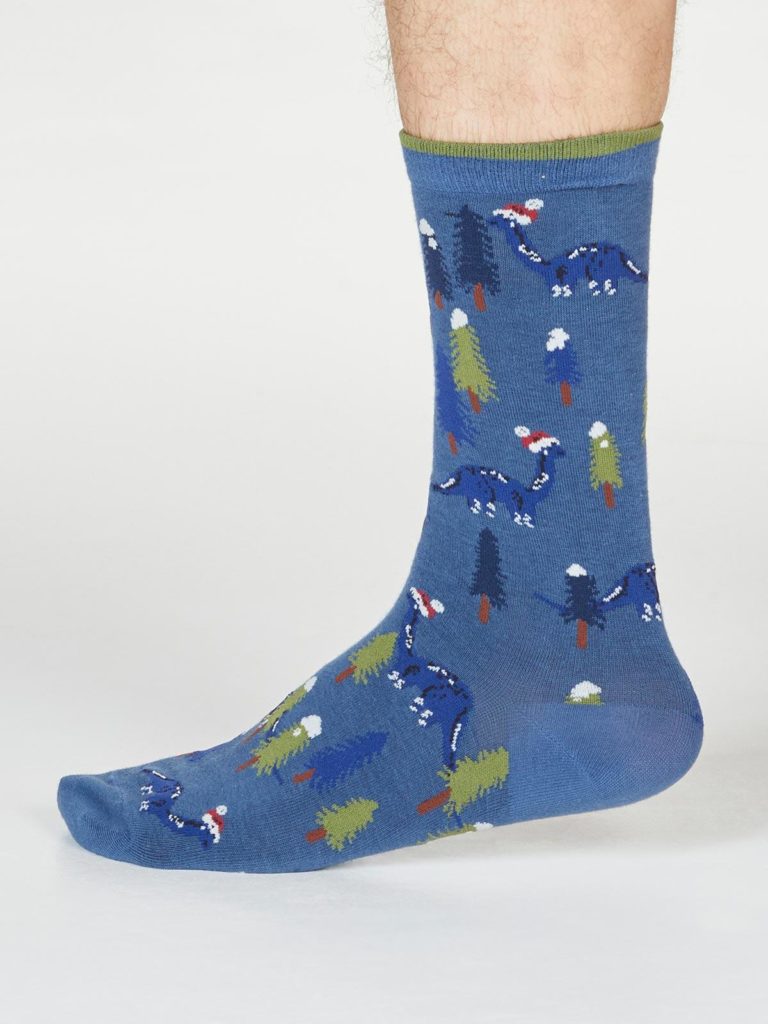Thought pánské ponožky jimason dinosaur sv. modré