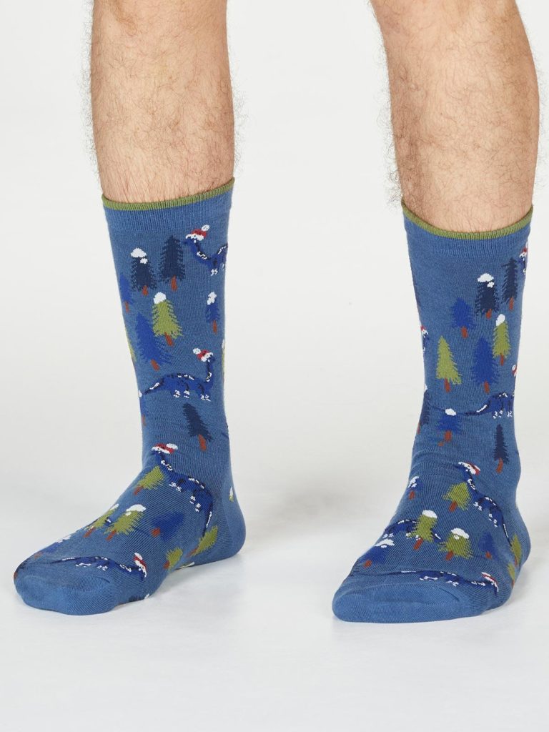 Thought pánské ponožky jimason dinosaur sv. modré