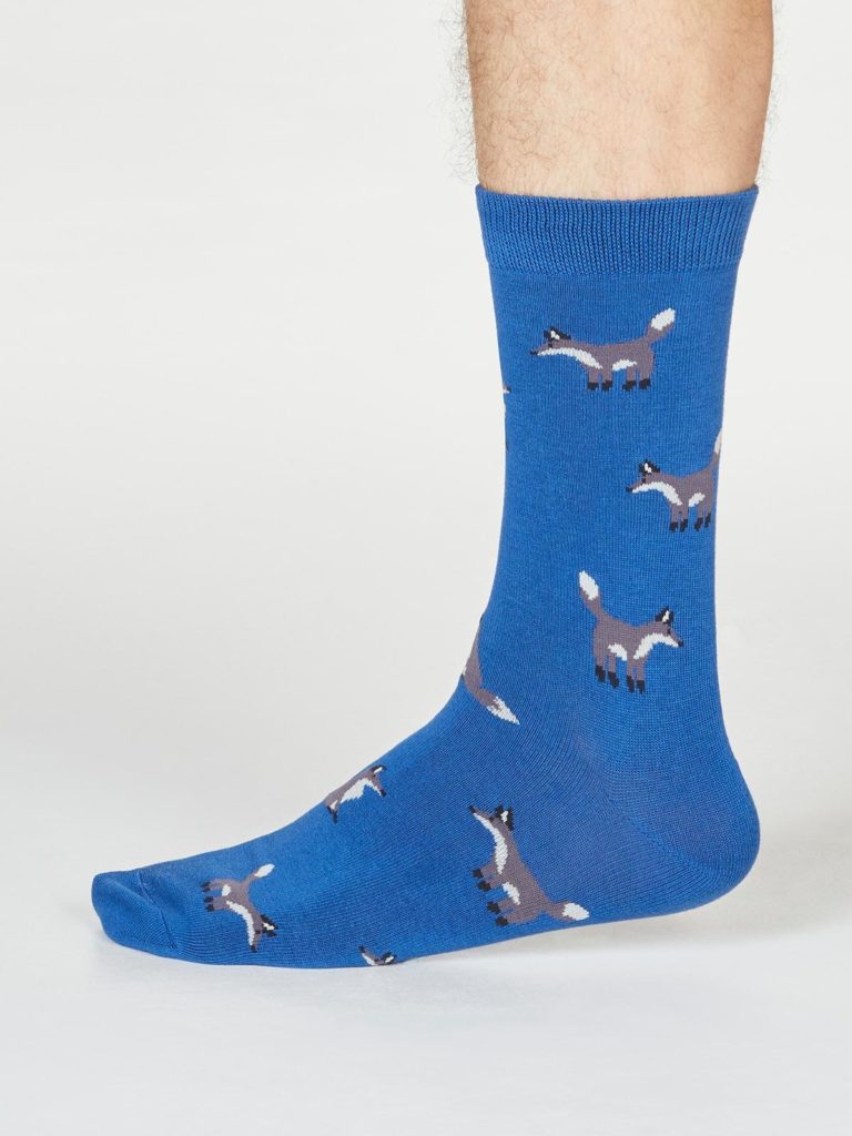 Thought pánské bambusové ponožky syd fox modré