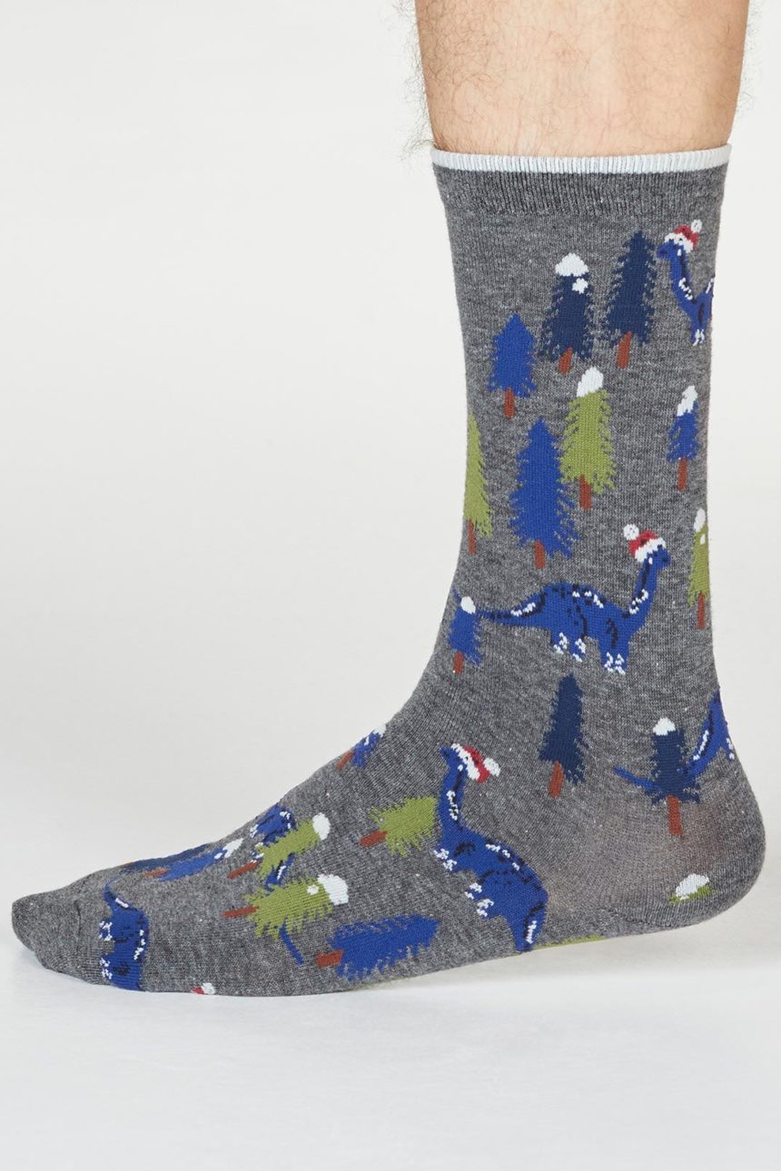 Thought pánské ponožky jimason dinosaur šedé