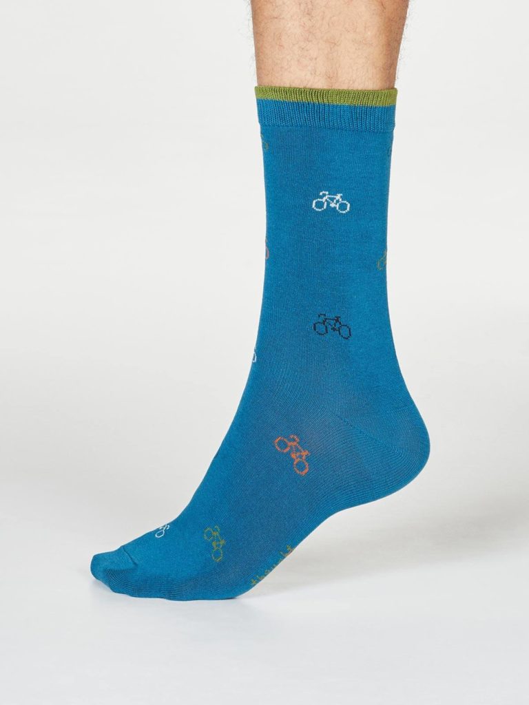 Thought pánské bambusové ponožky fergus bicycle ink