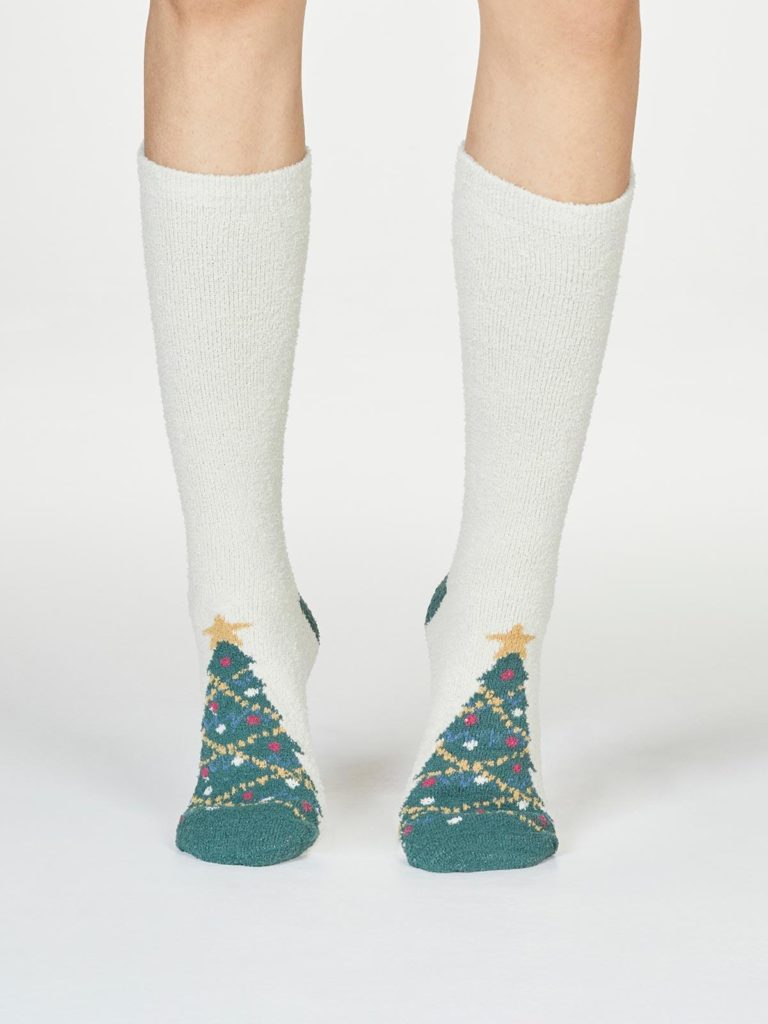 Thought dámské vánoční ponožky ella krémové