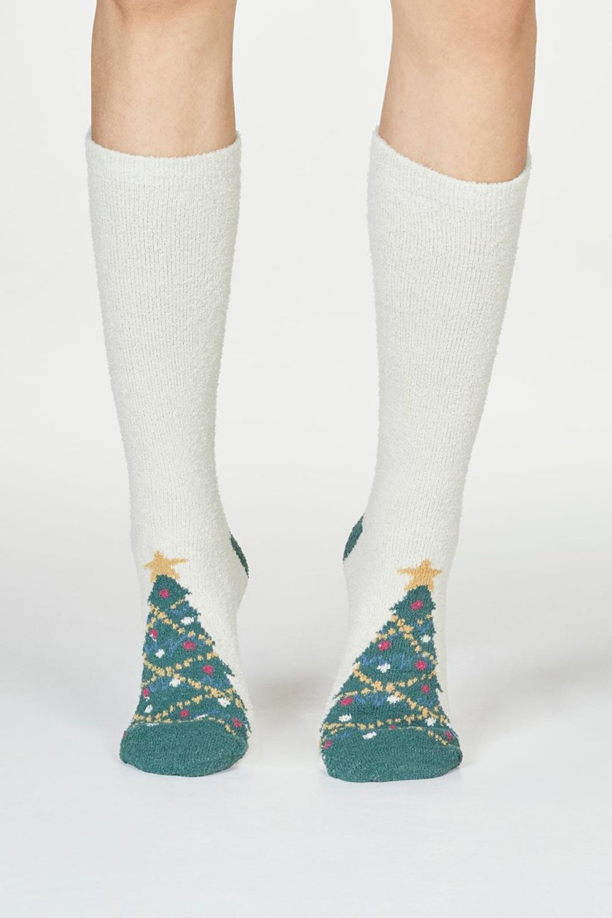 Thought dámské vánoční ponožky ella krémové
