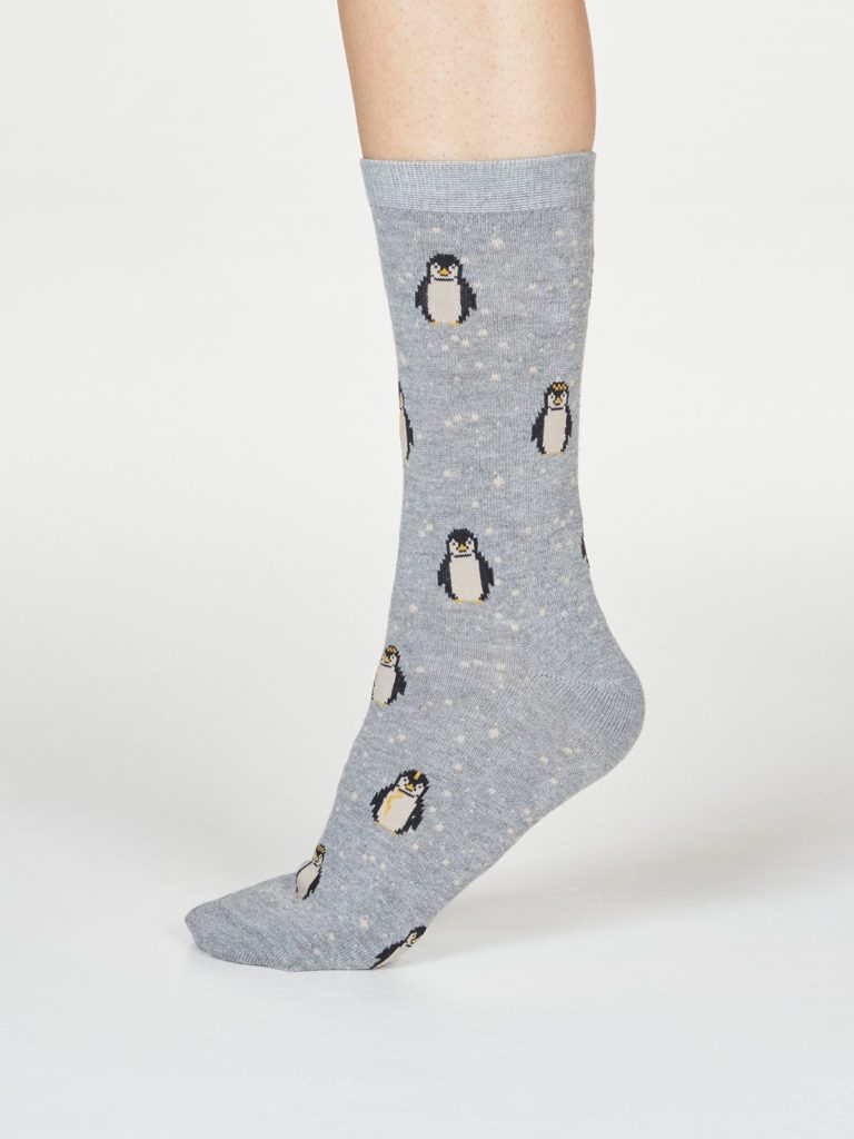 Thought dámské bambusové ponožky dona penguin sv. šedé