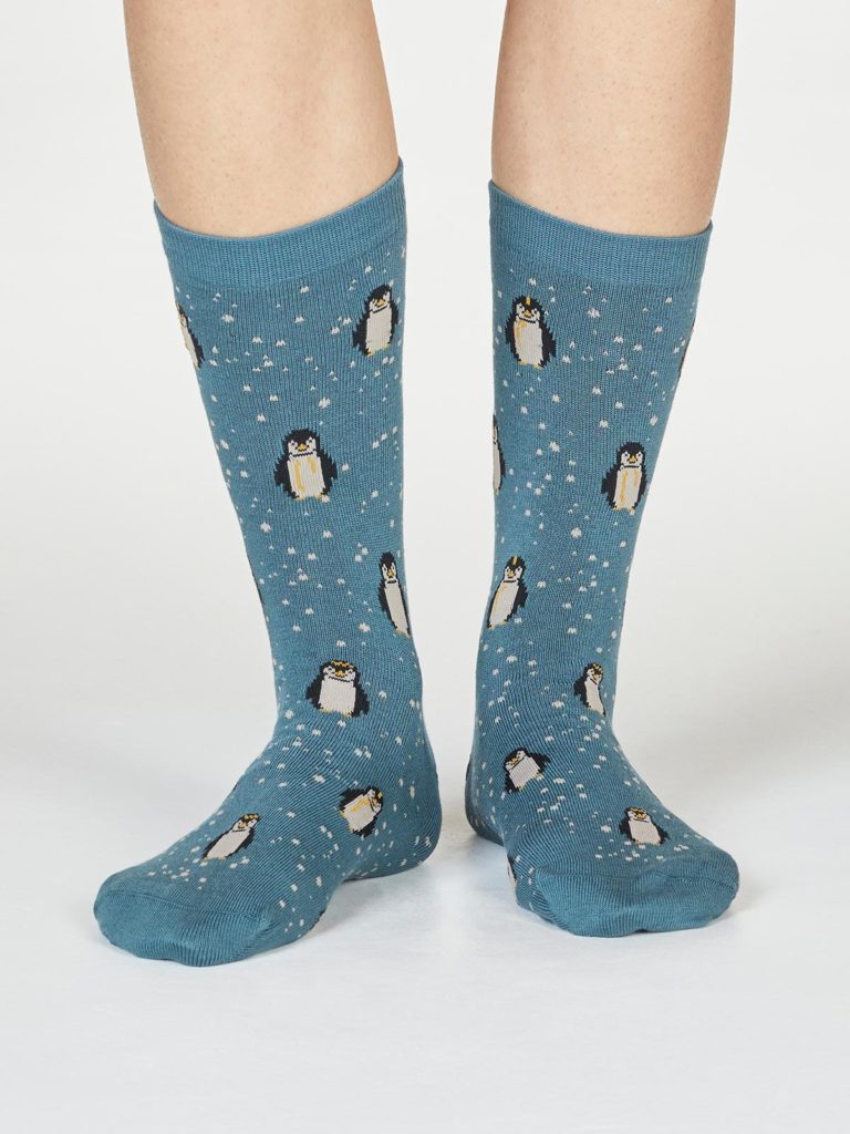 Thought dámské bambusové ponožky dona penguin zelené