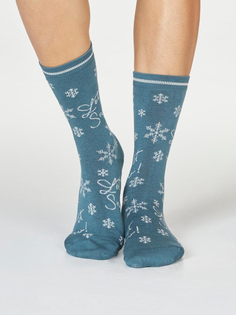 Thought dámské bambusové ponožky bobbie snow zelené
