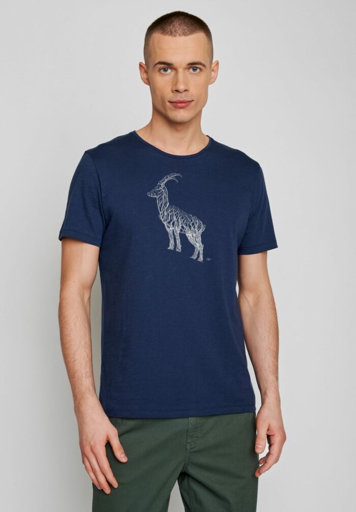 Greenbomb tričko animal ram modré