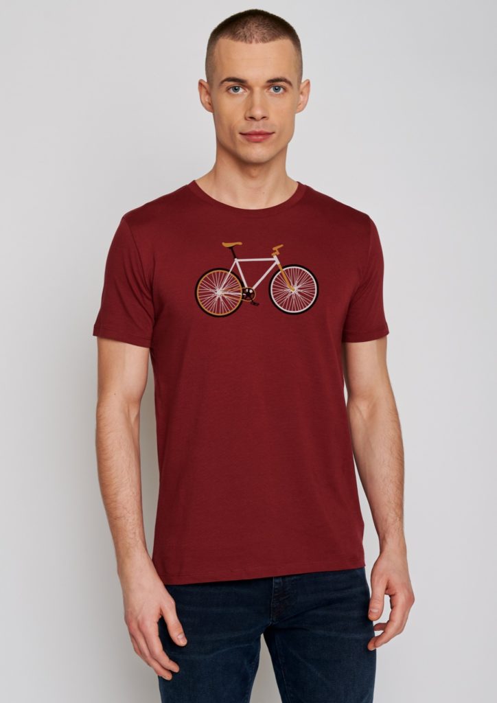 Greenbomb tričko bike easy bordó