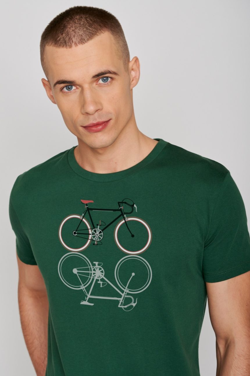 Greenbomb tričko bike shape zelené