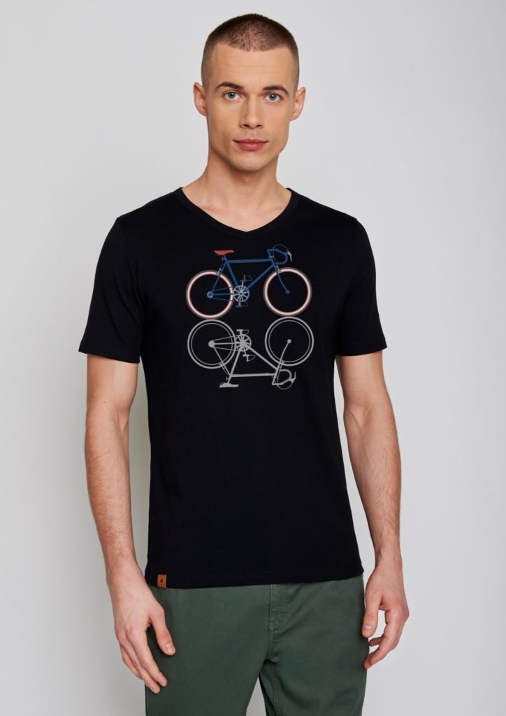 Greenbomb tričko bike shape černé