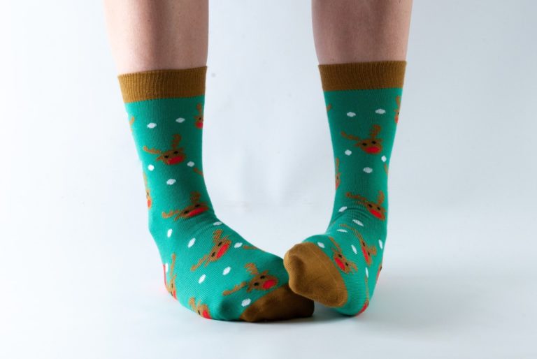 Doris and Dude dámské ponožky green reindeer
