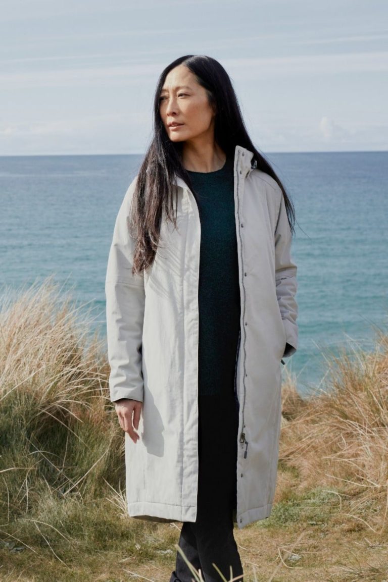 Seasalt Cornwall kabát janelle chalk grey