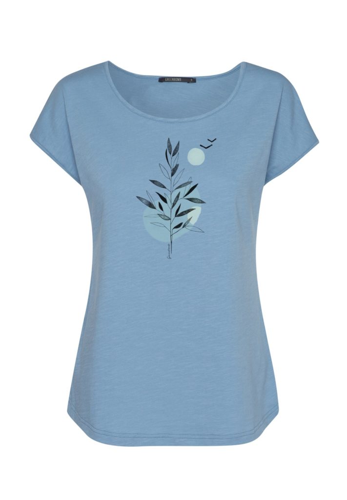 Greenbomb tričko plant sea modré