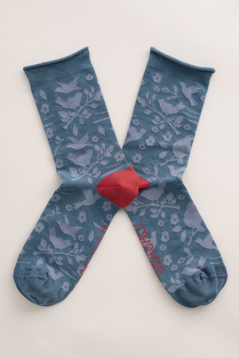 Seasalt Cornwall dámské bavlněné ponožky arty winged flurry