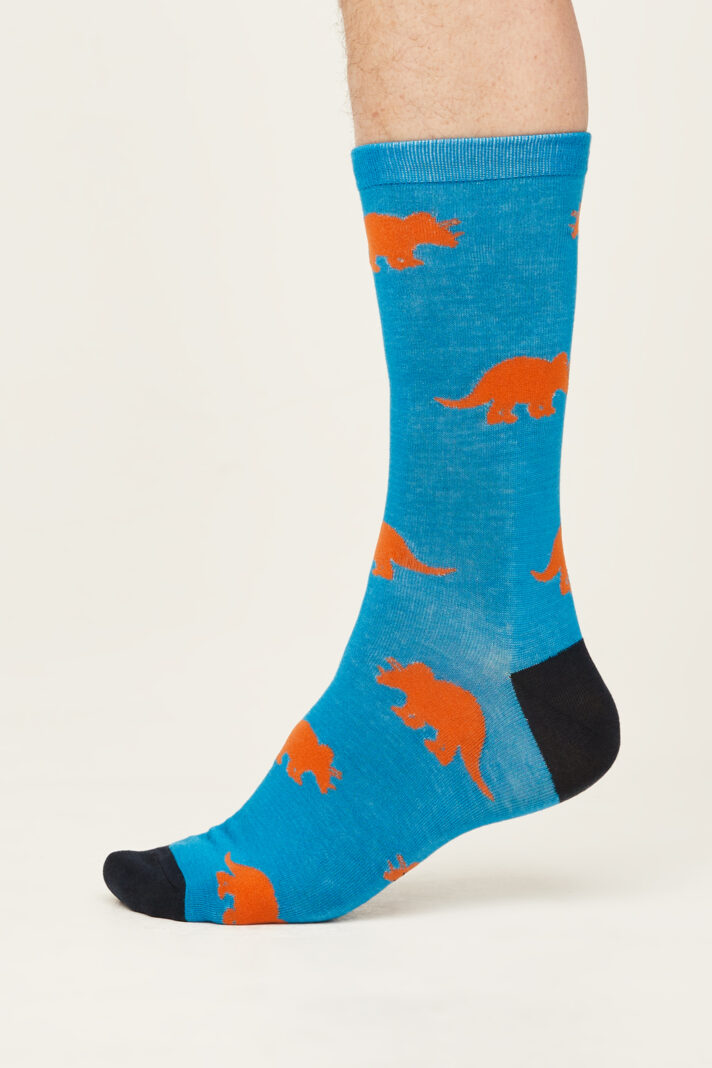 Thought pánské ponožky dinosaur bright blue