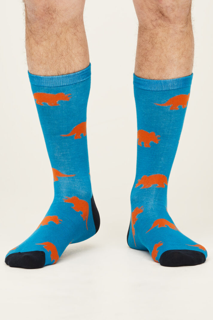 Thought pánské ponožky dinosaur bright blue