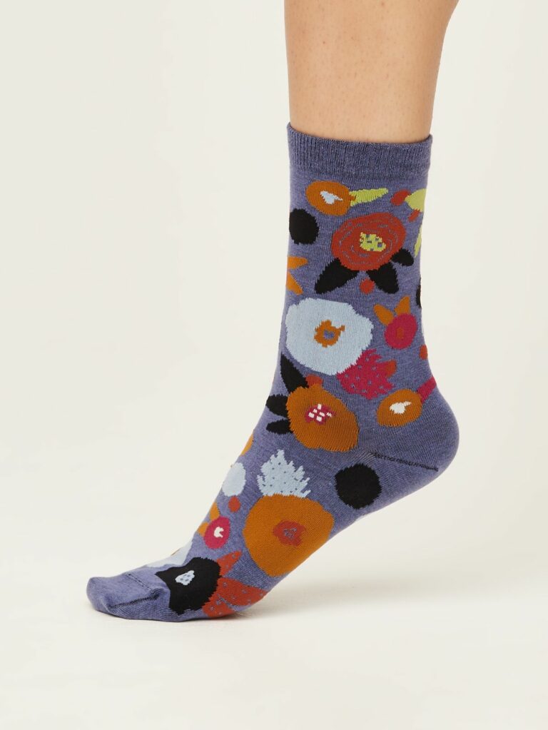 Thought dámské ponožky abstract floral blueberry