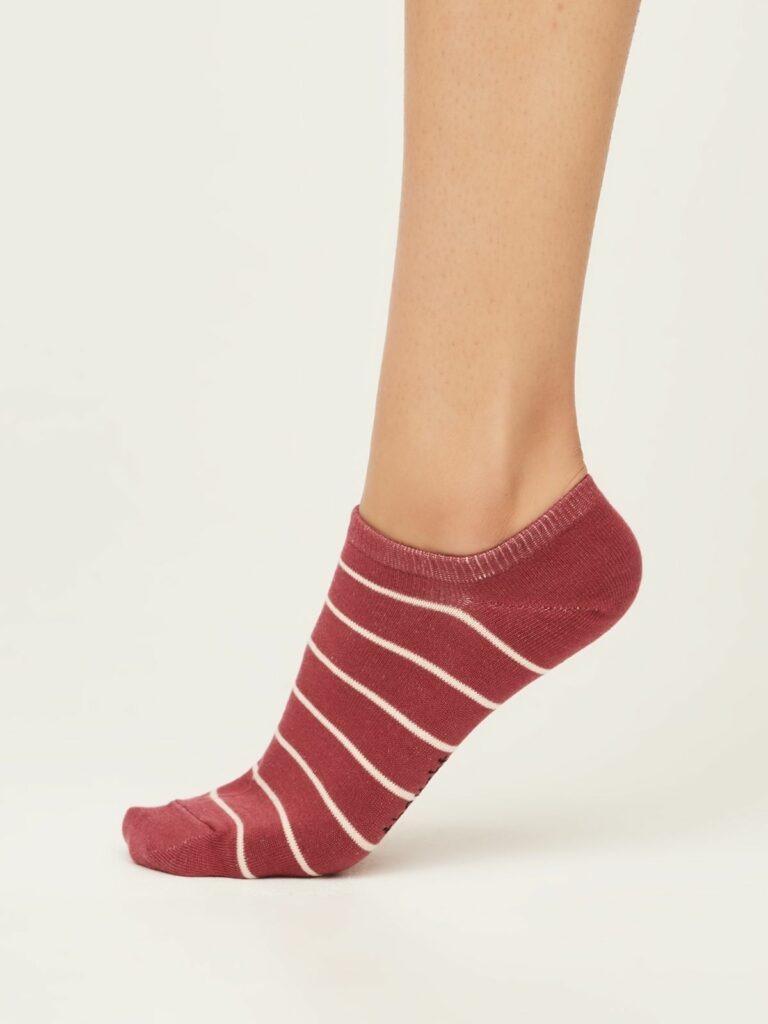 Thought dámské bambusové ponožky classic stripe blush pink