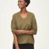 Thought top s modalem olive green