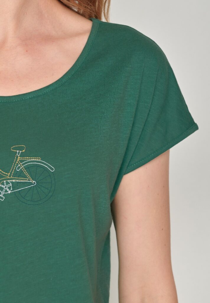 Greenbomb tričko bike cute zelené