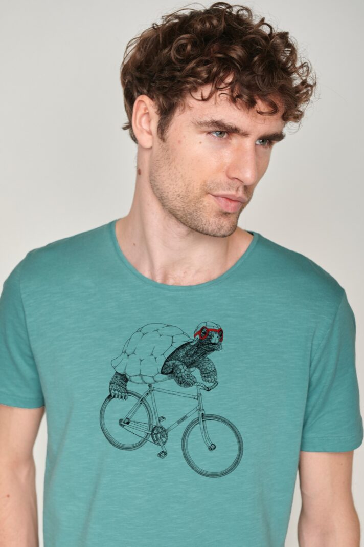 Greenbomb tričko bike turtle citadel blue