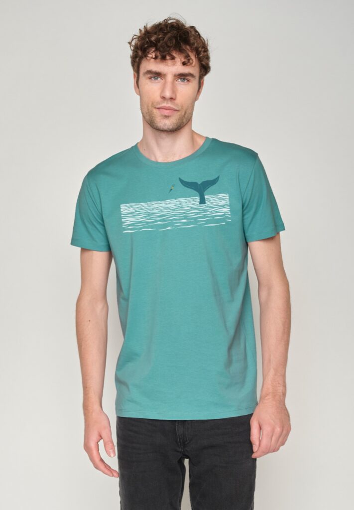 Greenbomb tričko whale jump citadel blue