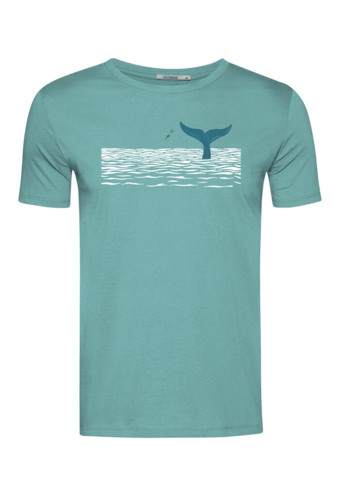 Greenbomb tričko whale jump citadel blue