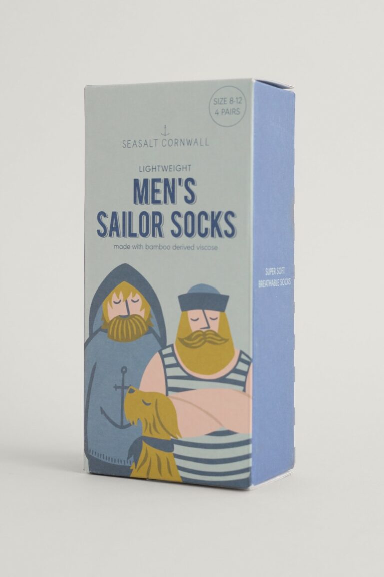 Seasalt Cornwall dárkové balení pánských ponožek everyday polwithan mix