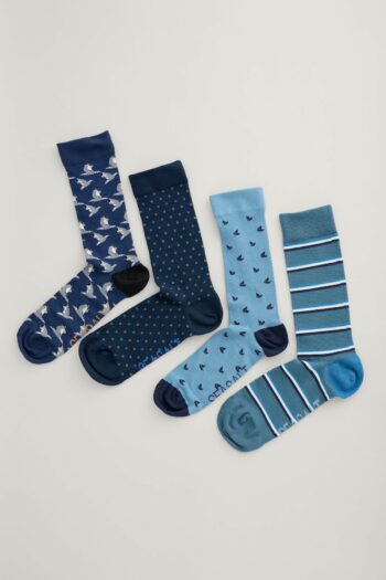 Seasalt Cornwall dárkové balení pánských ponožek into the blue tide mix