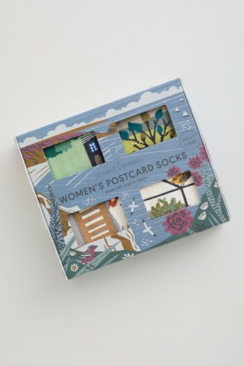 Seasalt Cornwall dárkové balení dámských ponožek postcard box apple yard