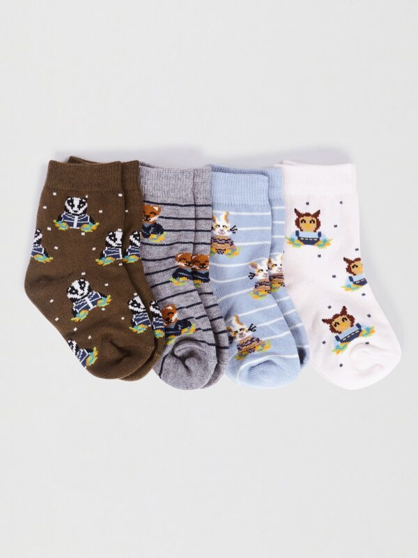 Thought dárkové balení dětských ponožek gots ash animal