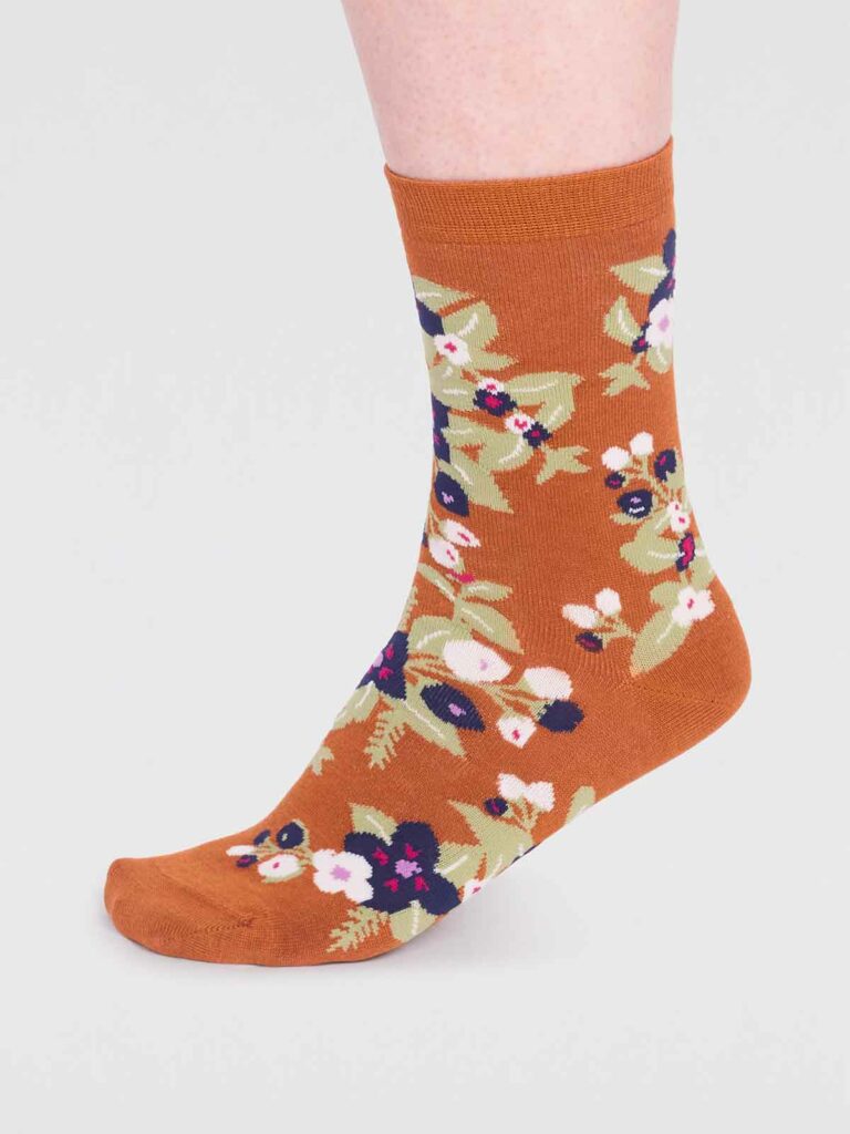 Thought dámské bambusové ponožky aria floral orange