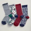 Seasalt Cornwall dárkové balení dámských ponožek sailor postbox- friendly poppy seed