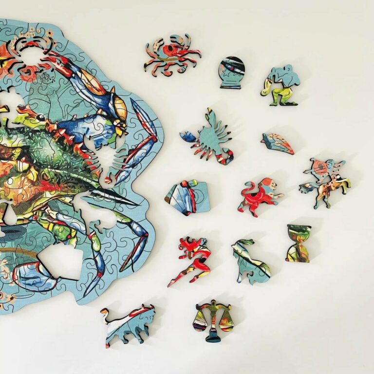 Lubiwood dřevěné puzzle zodiac rak box