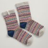 Seasalt Cornwall dámské vlněné ponožky fair isle freesia