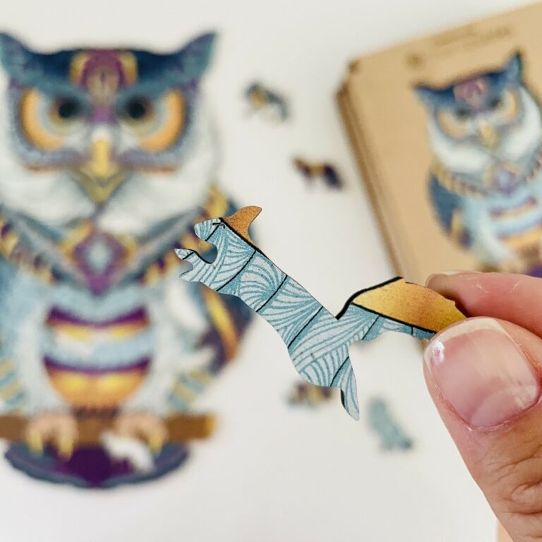 Lubiwood dřevěné puzzle cosmic owl box