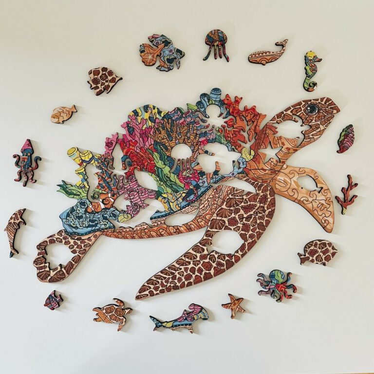 Lubiwood dřevěné puzzle pacific turtle box