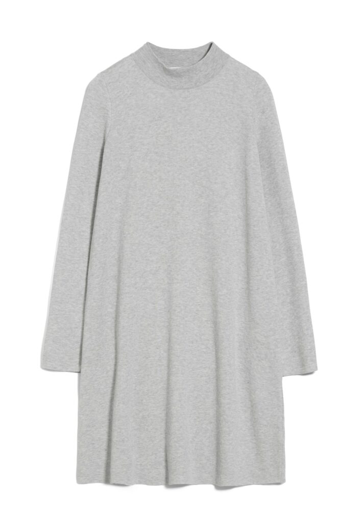 Armedangels svetrové šaty fridaa light grey melange
