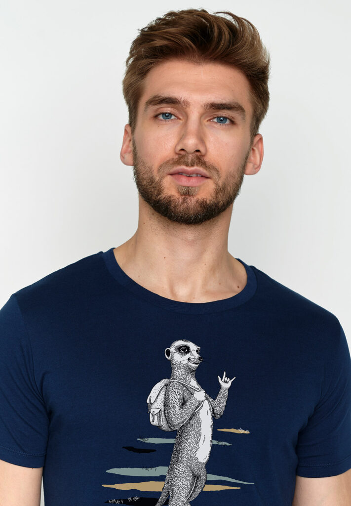 Greenbomb tričko meerkat navy
