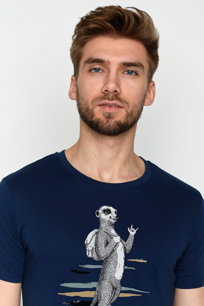 Greenbomb tričko meerkat navy