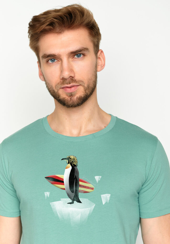 Greenbomb tričko penguin sport marine
