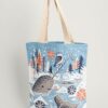 canvas shopper narwhals water