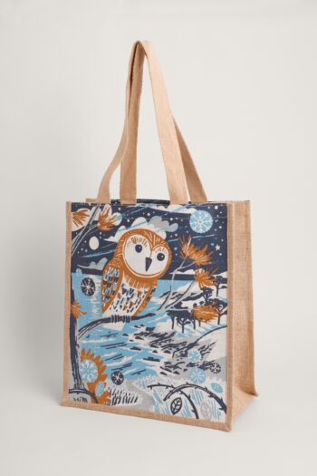 Seasalt Cornwall jutová taška winter owl