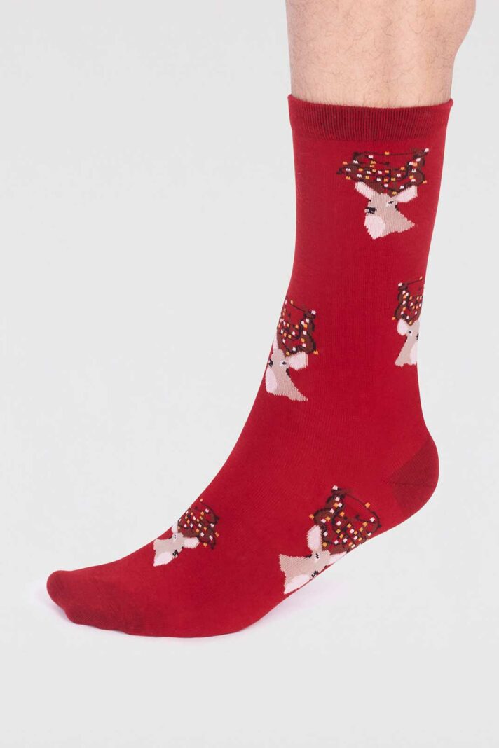 Thought pánské ponožky celyn christmas stag red