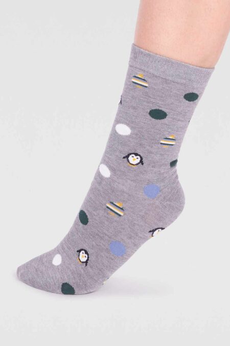 Thought dámské bambusové ponožky neva penguin grey