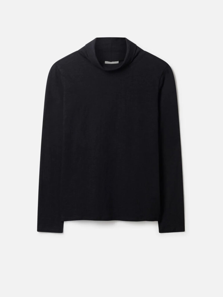 Thought top polo black