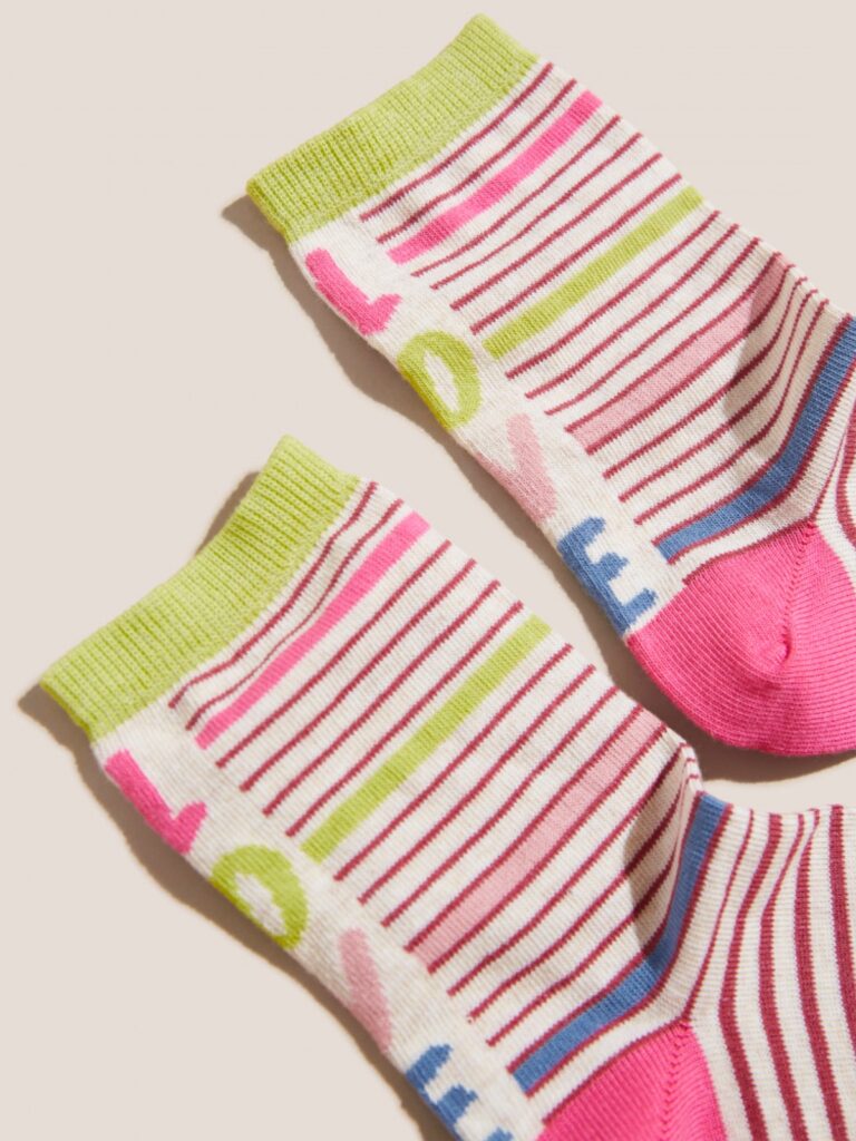 White Stuff ponožky love stripes