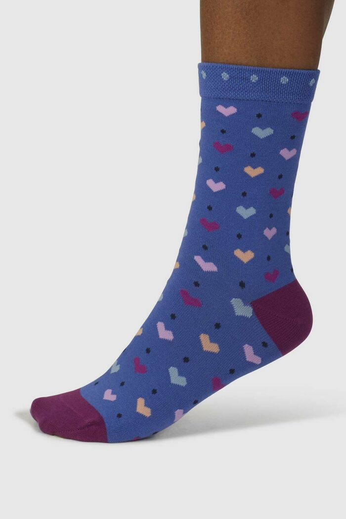 Thought ponožky tyas heart blue