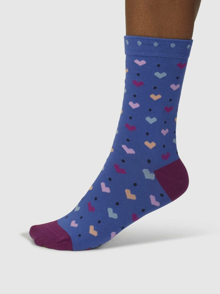 Thought ponožky tyas heart blue