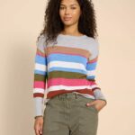 Svetr Olive Stripe Grey